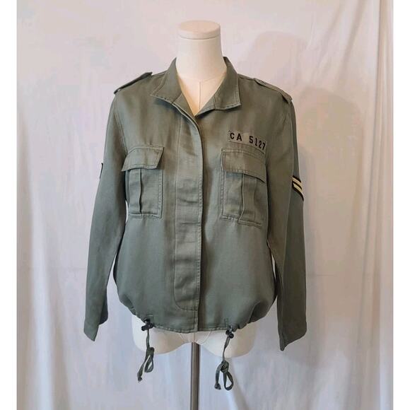 New Rails Womens Designer Sage Green Rowen Military Button Up Jacket XS - Picture 3 of 7